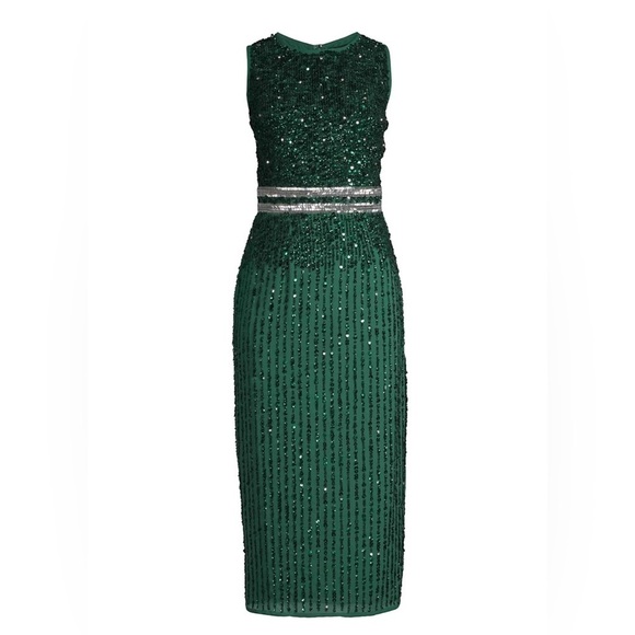 Mac Duggal Elegant Green Sleeveless midi Dress size 10. - Picture 5 of 14